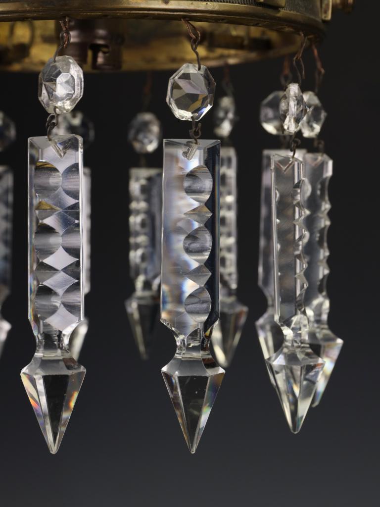 Exceptionnelle lampe à suspension Crown of Light de la fin du XIXe siècle, de style Grand Tour, avec cristaux taillés Bon état - En vente à Lincoln, GB