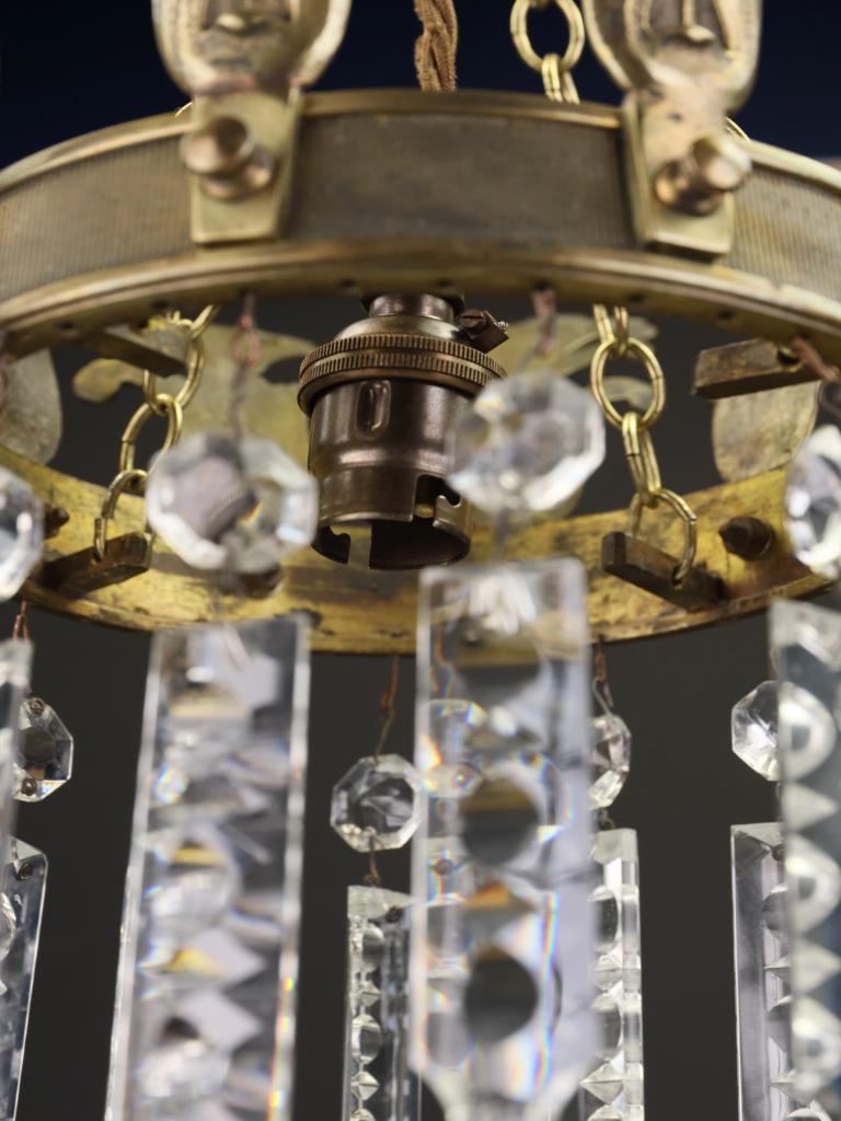 Exceptionnelle lampe à suspension Crown of Light de la fin du XIXe siècle, de style Grand Tour, avec cristaux taillés en vente 1
