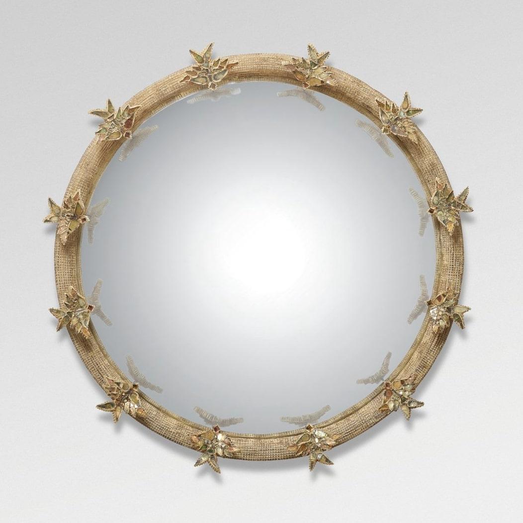 Aux Alouettes' mirror
Circa-1955-1960
Talosel resin and convex mirror
17. 11/16 in. ( 45 cm)