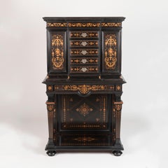 Exceptional Louis XIII Style 19th Century Marquetry Cabinet by Paul Sormani
