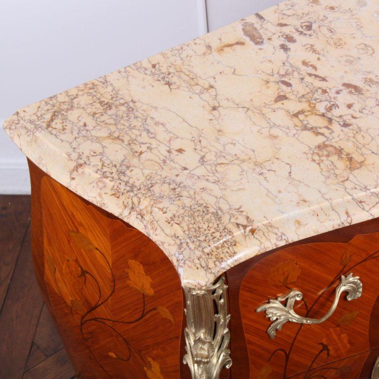 French Exceptional Louis XV Style Bombe Commode