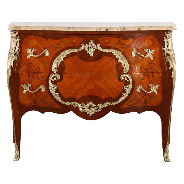 Exceptional Louis XV Style Bombe Commode