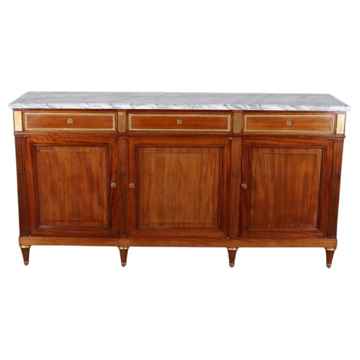 Exceptional Louis XVI Style ‘Jean Mocque’ Stamped Buffet from Paris For Sale
