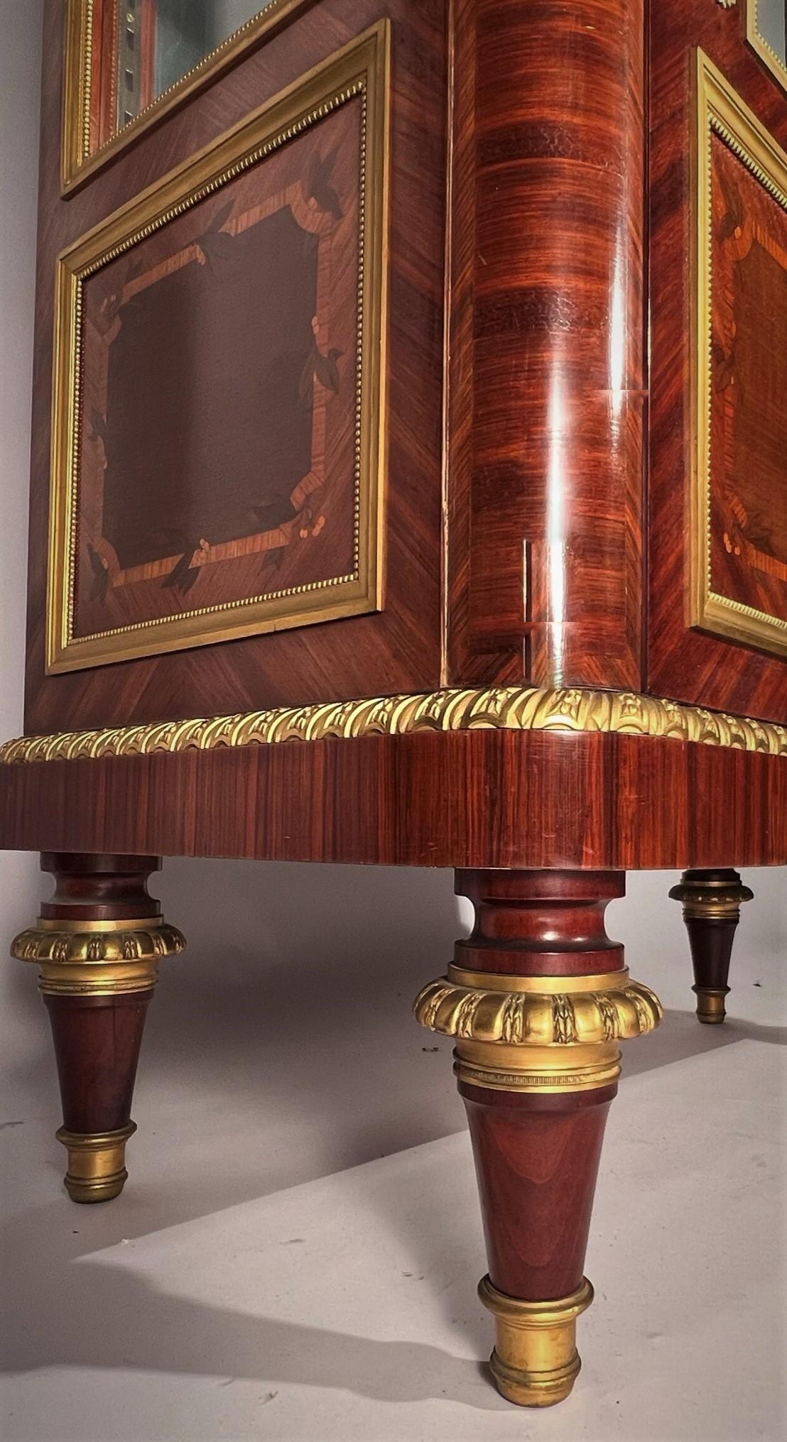 Exceptional Louis XVI Style Showcase in the manner of François Linke For Sale 5