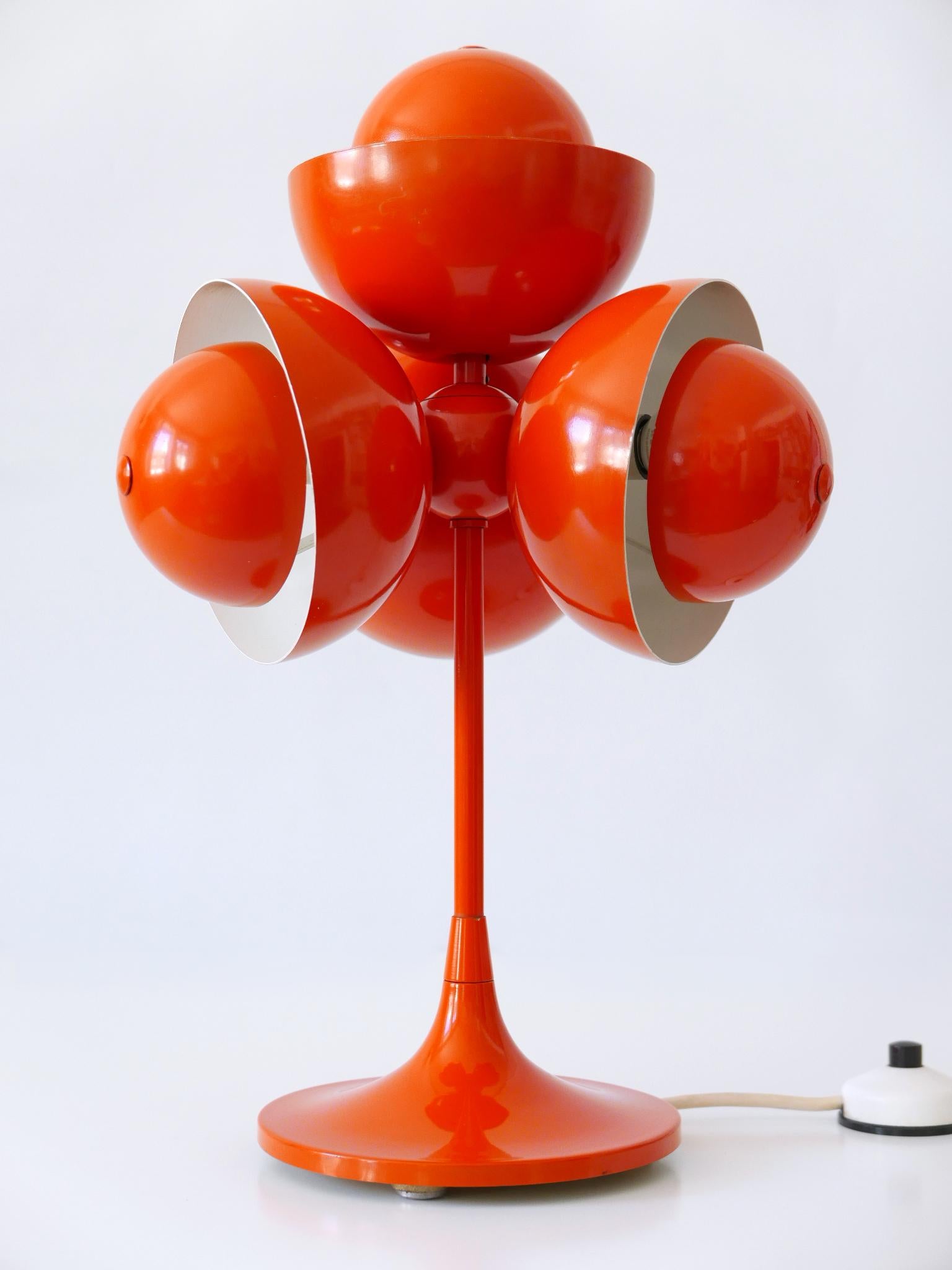 Exceptional & Lovely Mid-Century Modern Flowerpot Table Lamp, Germany, 1970s For Sale 5