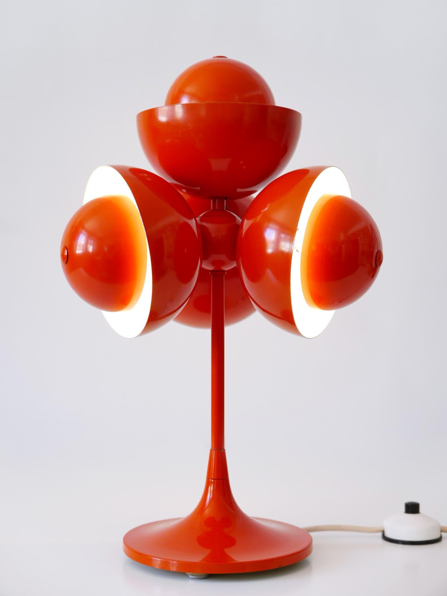 Exceptional & Lovely Mid-Century Modern Flowerpot Table Lamp, Germany, 1970s For Sale 8