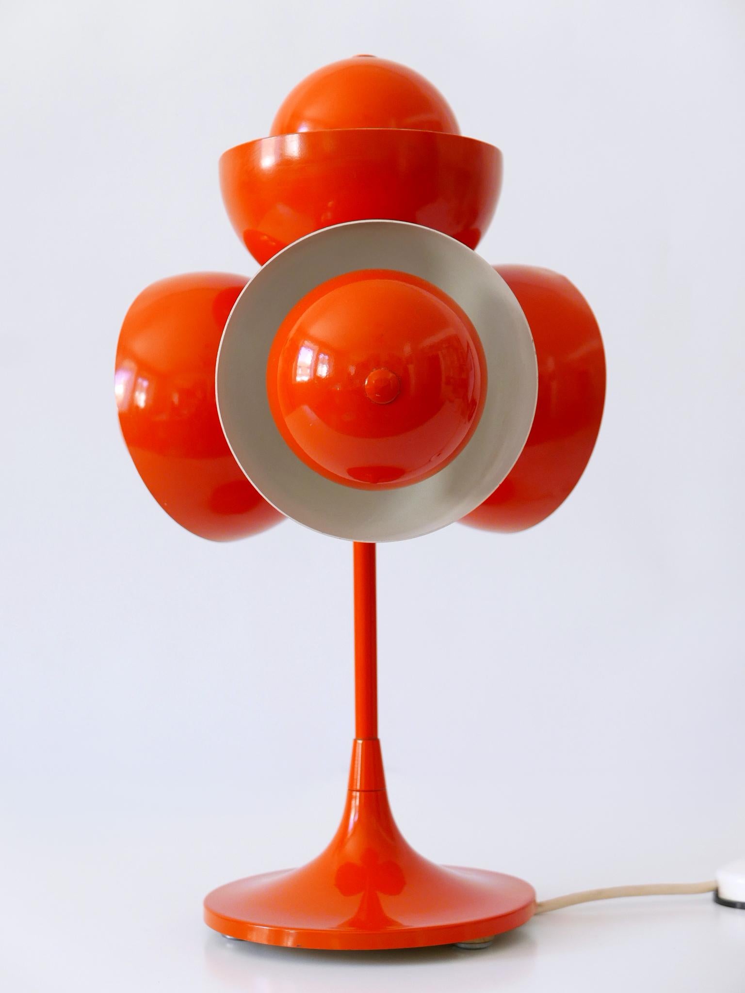 Painted Exceptional & Lovely Mid-Century Modern Flowerpot Table Lamp, Germany, 1970s For Sale