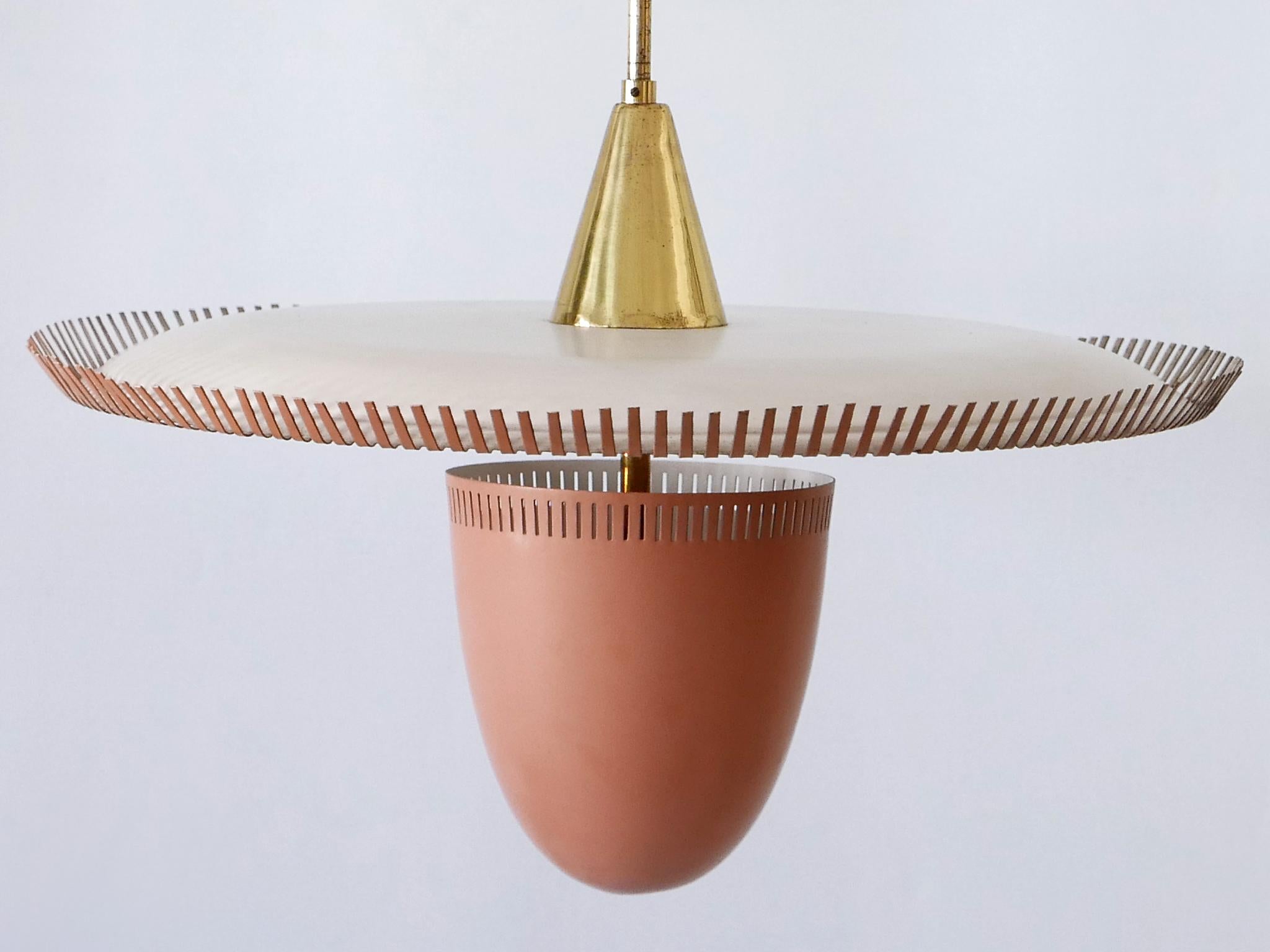 Mid-20th Century Exceptional & Lovely Mid-Century Modern Pendant Lamp or Chandelier Germany 1950s For Sale
