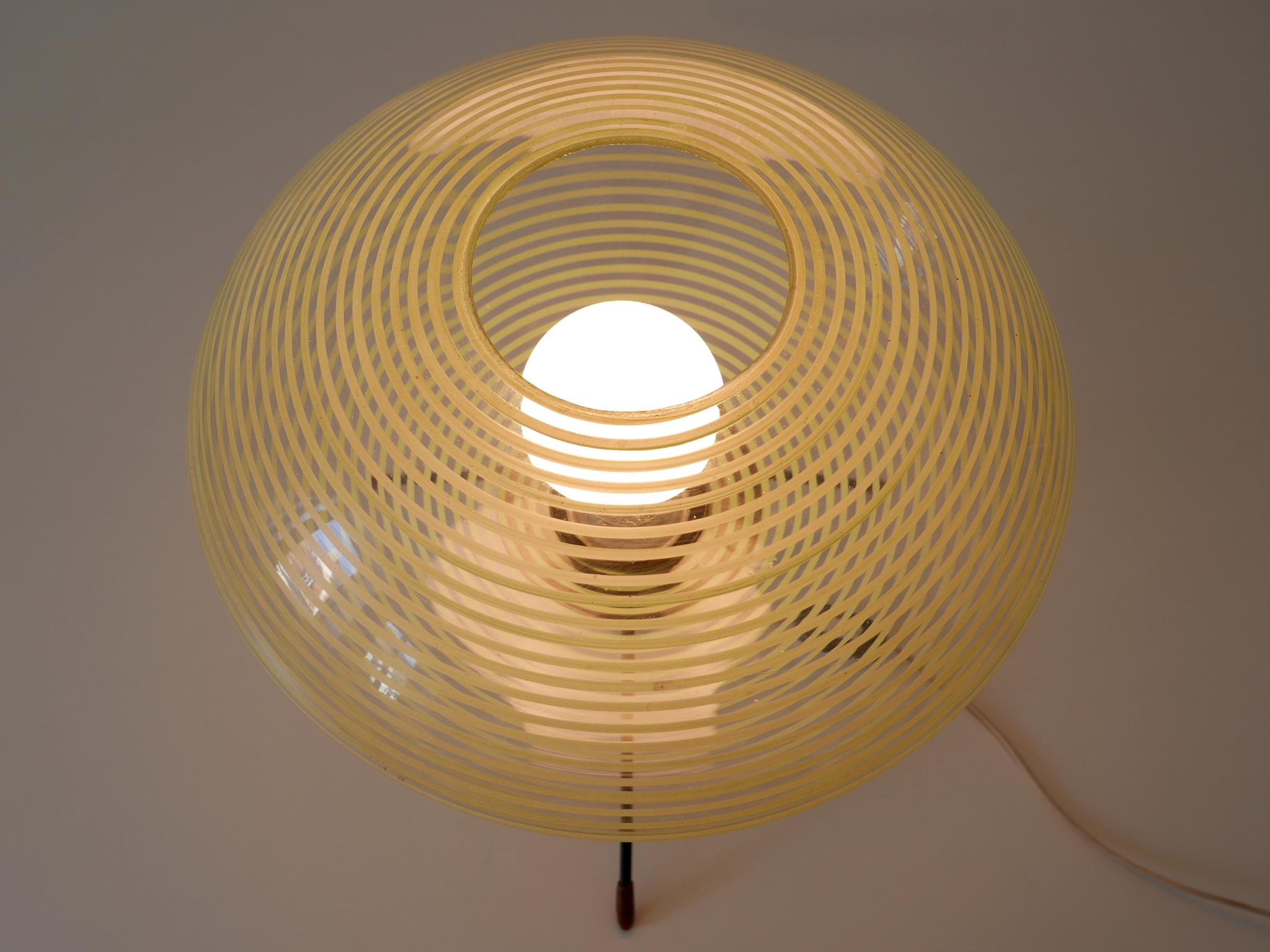 Exceptional & Lovely Mid-Century Modern Tripod UFO Table Lamp Germany 1950s For Sale 7