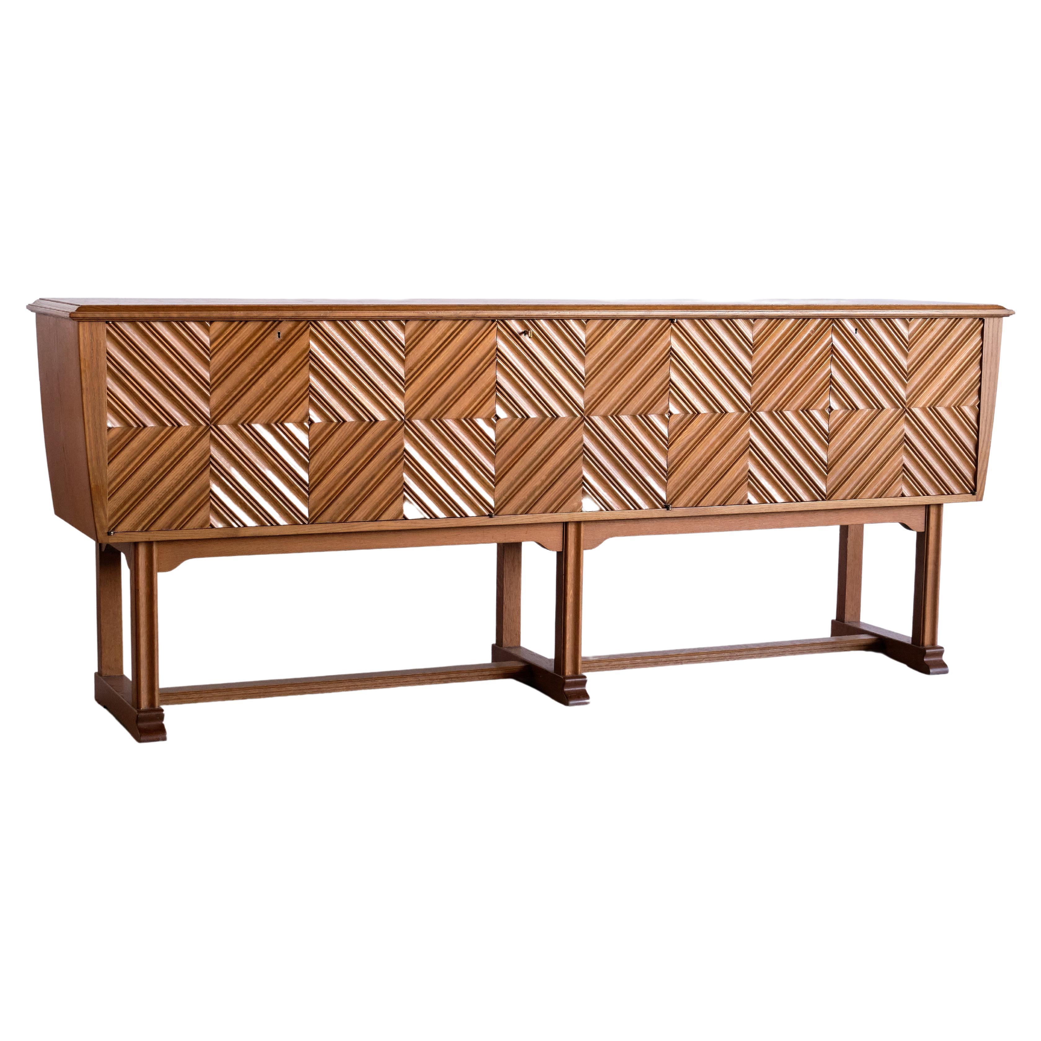 Exceptional Ludvig Sturm Solid Oak Sideboard, Inrednings-Kompaniet Malmö, 1948