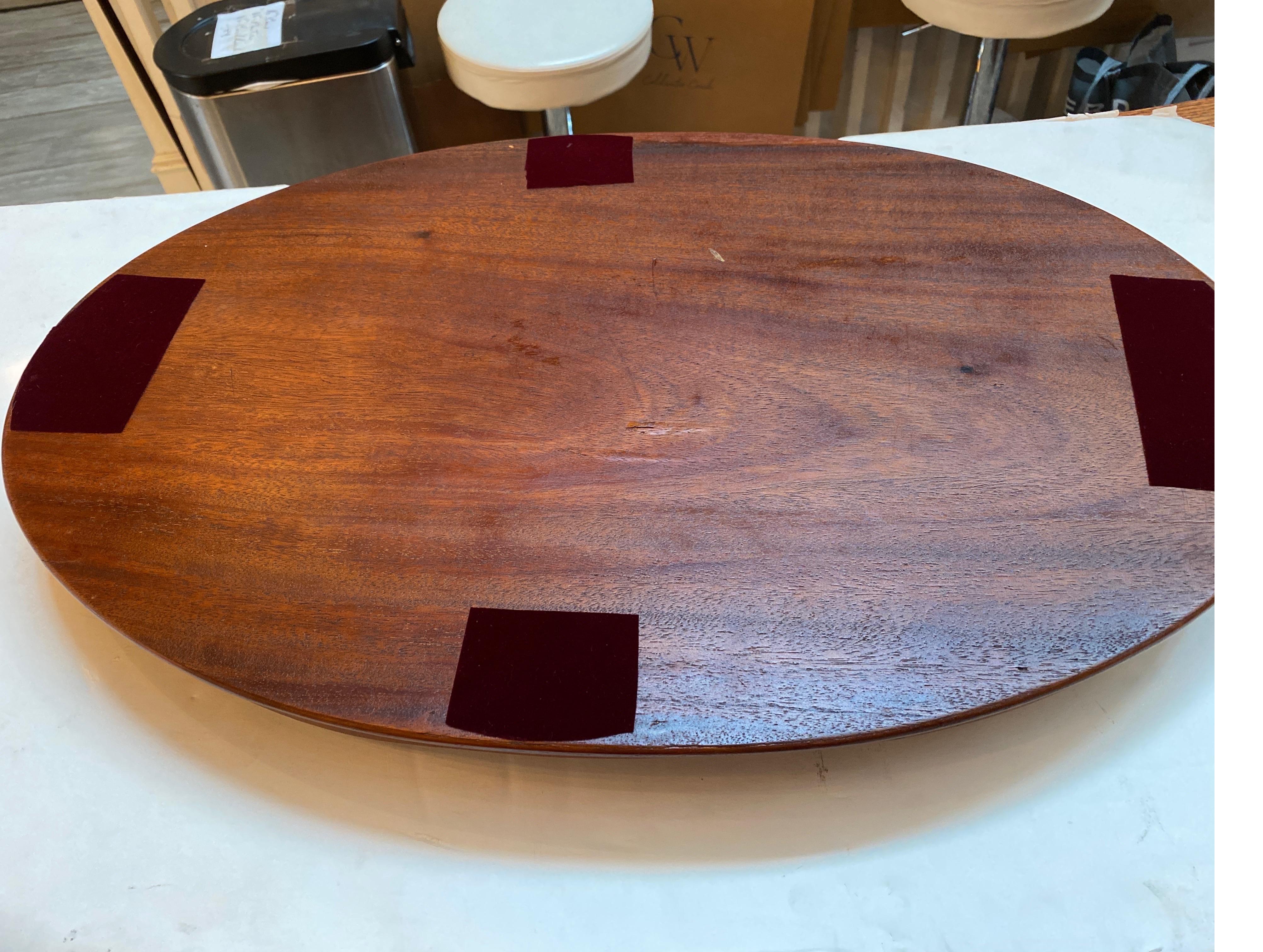 Exceptional Mahogany Inlaid Edwardian English Tray For Sale 6