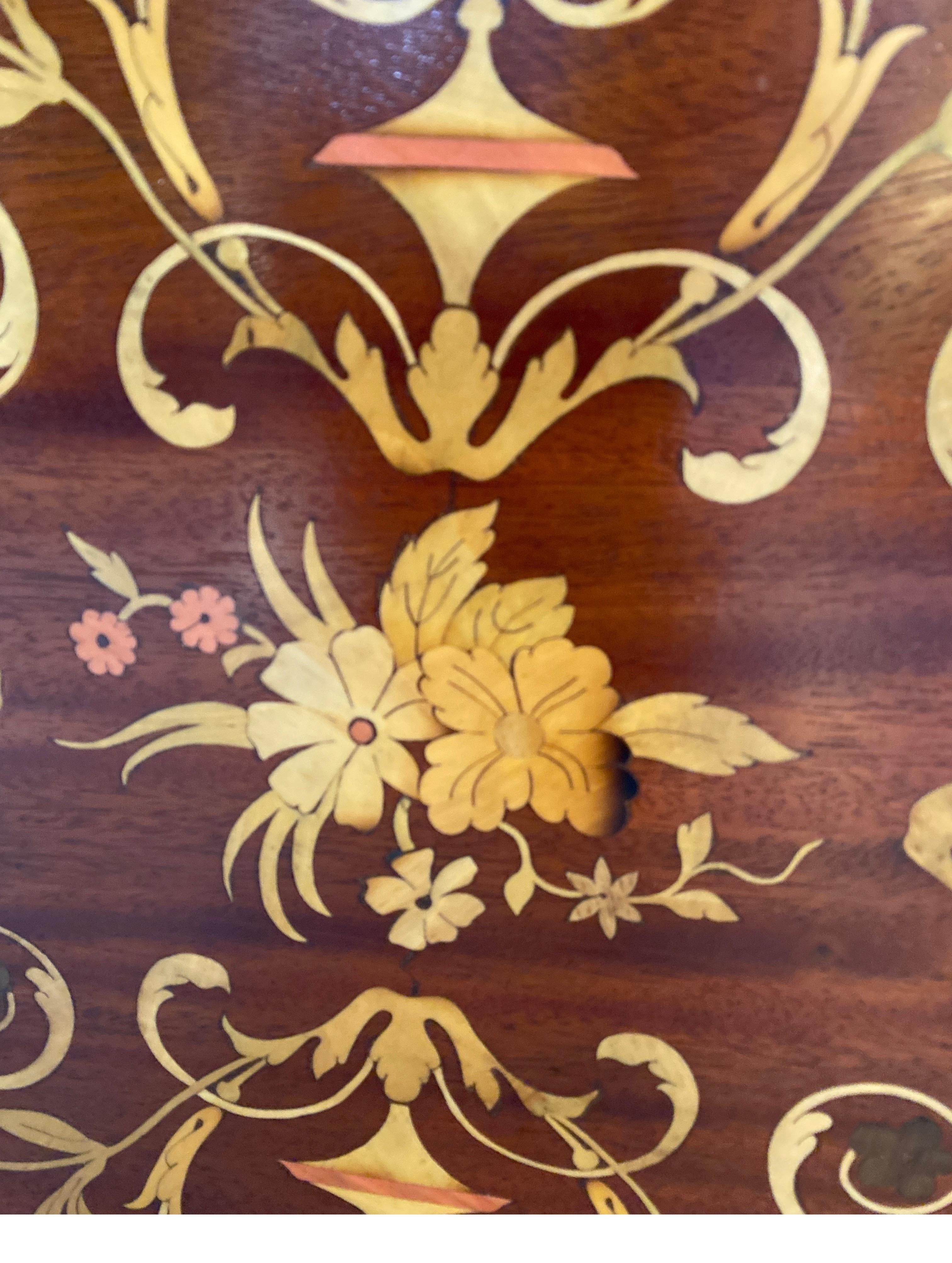 Exceptional Mahogany Inlaid Edwardian English Tray For Sale 1