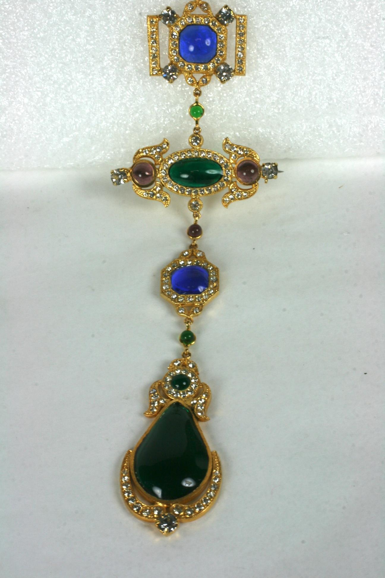 Exceptional Maison Gripoix for Chanel Regency  Brooch For Sale 9