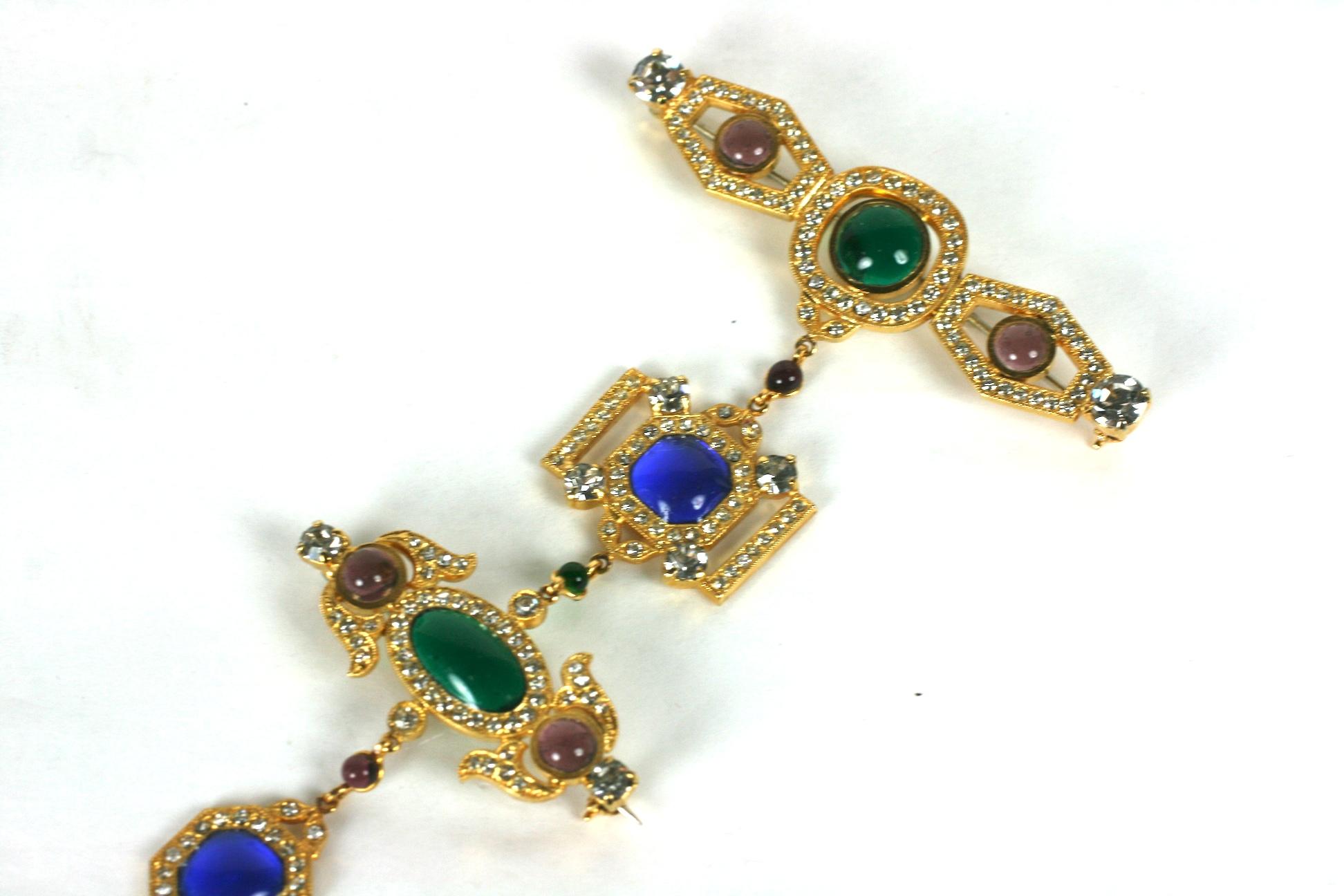 Exceptional Maison Gripoix for Chanel Regency  Brooch In Excellent Condition For Sale In New York, NY