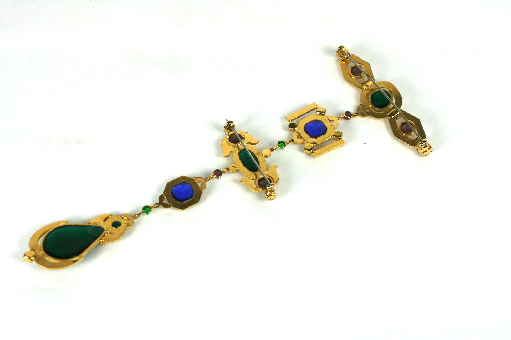 Exceptional Maison Gripoix for Chanel Regency  Brooch For Sale 2