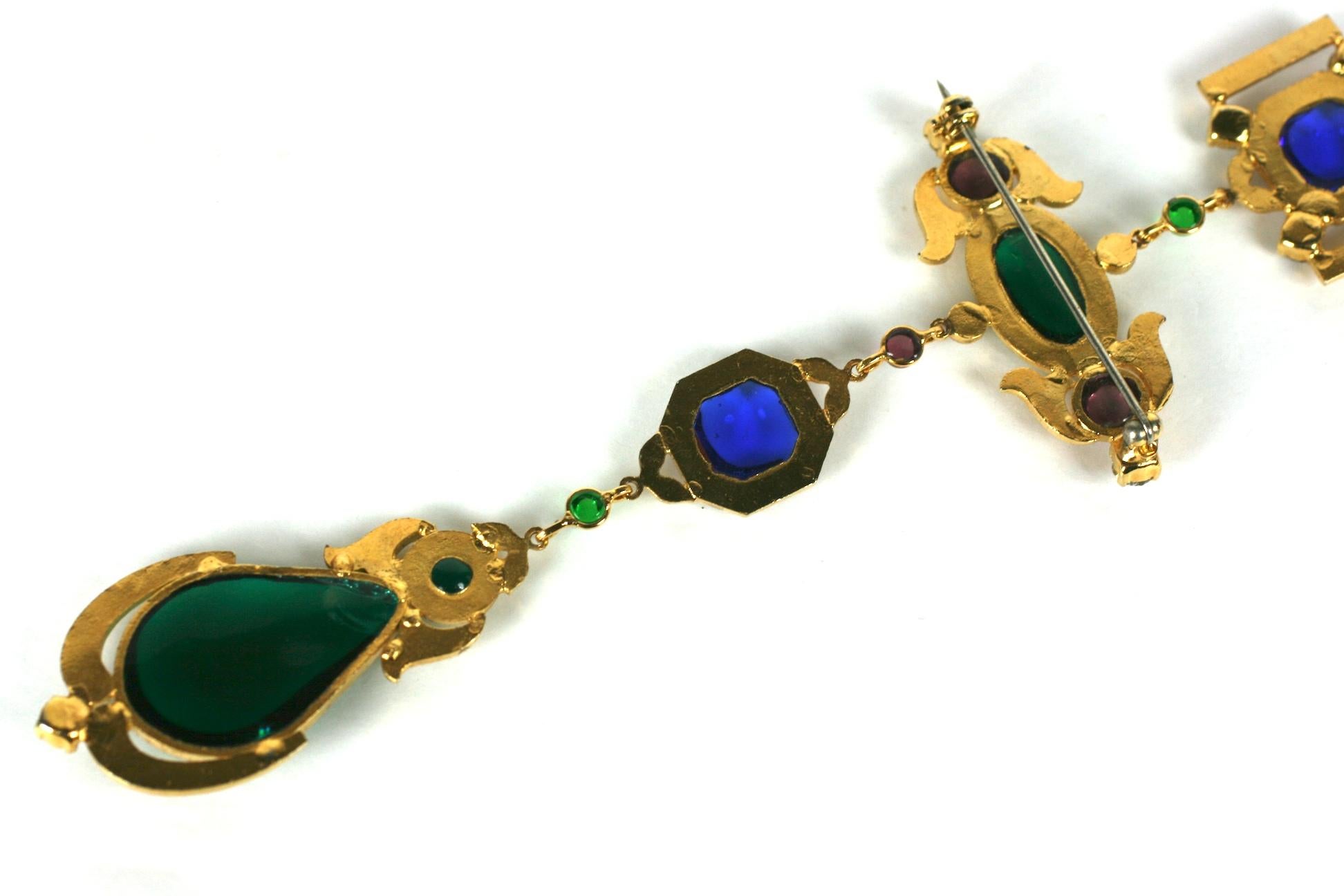 Exceptional Maison Gripoix for Chanel Regency  Brooch For Sale 3