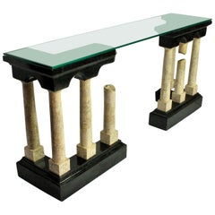 Exceptional Marble Console Depicting Classical Ruins
