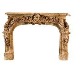 Exceptional marble fireplace in Regency style “ Salon d’Hercule” Versaille.