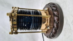 Exceptional Marine Beacon with Rich Blue Fresnel Lens