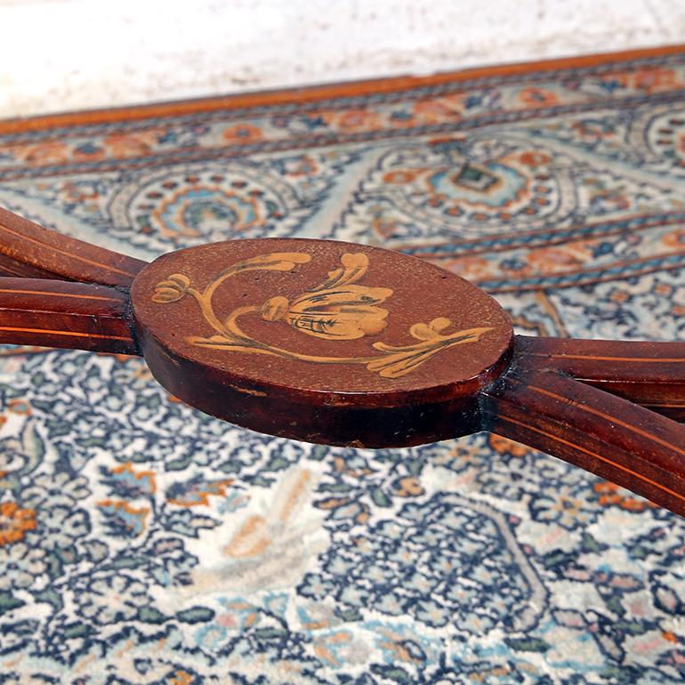 Exceptional Marquetry Serving Stand with Tray C.1900 For Sale 3