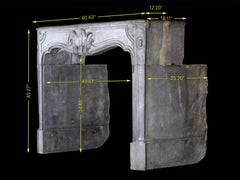 Exceptional Massive Cheminee Antique In Grey Hard Stone From France