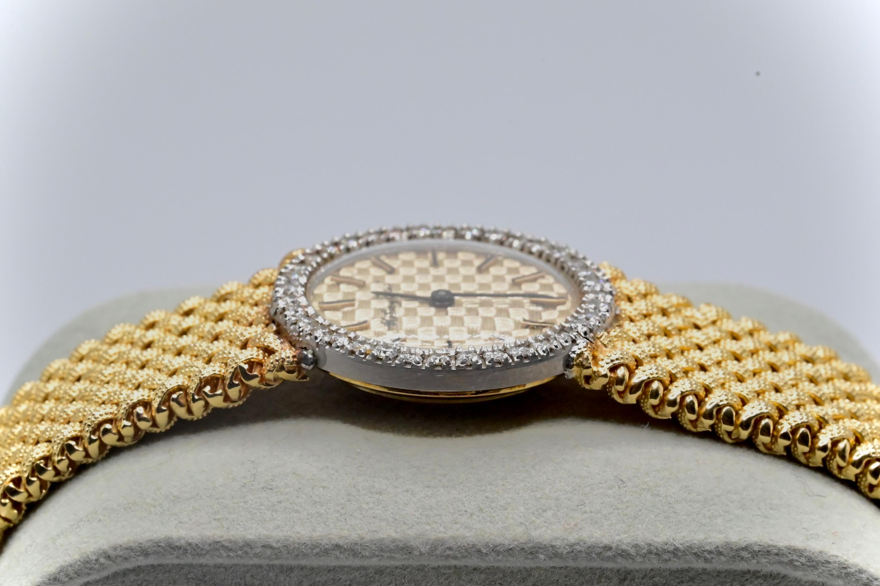 Exceptional Mathey Tissot Gold & Diamond Wristwatch In Good Condition In Media, PA