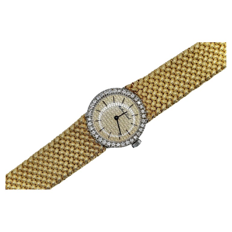 Außergewöhnliche Mathey Tissot Gold- und Diamant-Armbanduhr bei 1stDibs