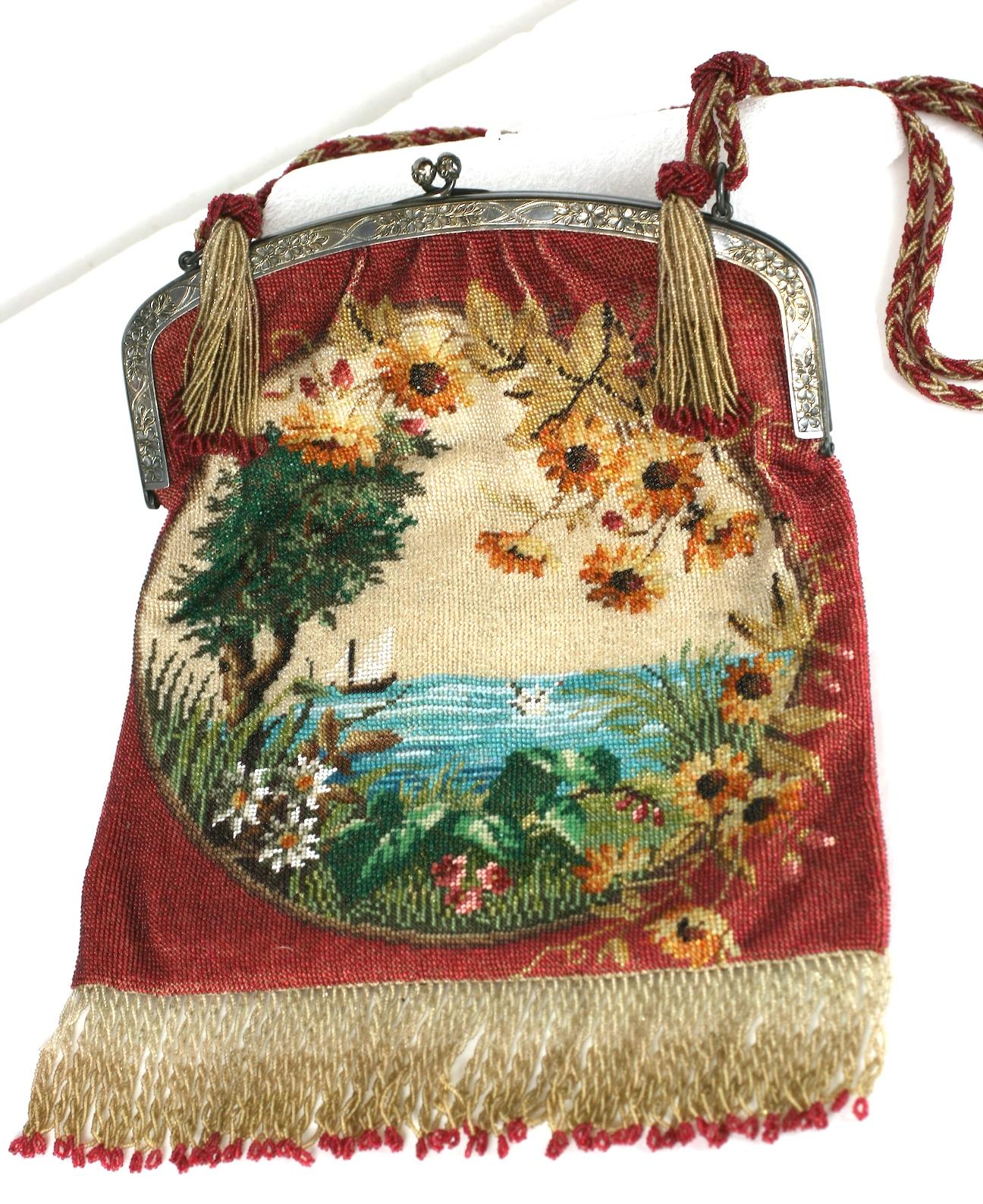 Exceptional Micro Beaded Bag For Sale at 1stDibs