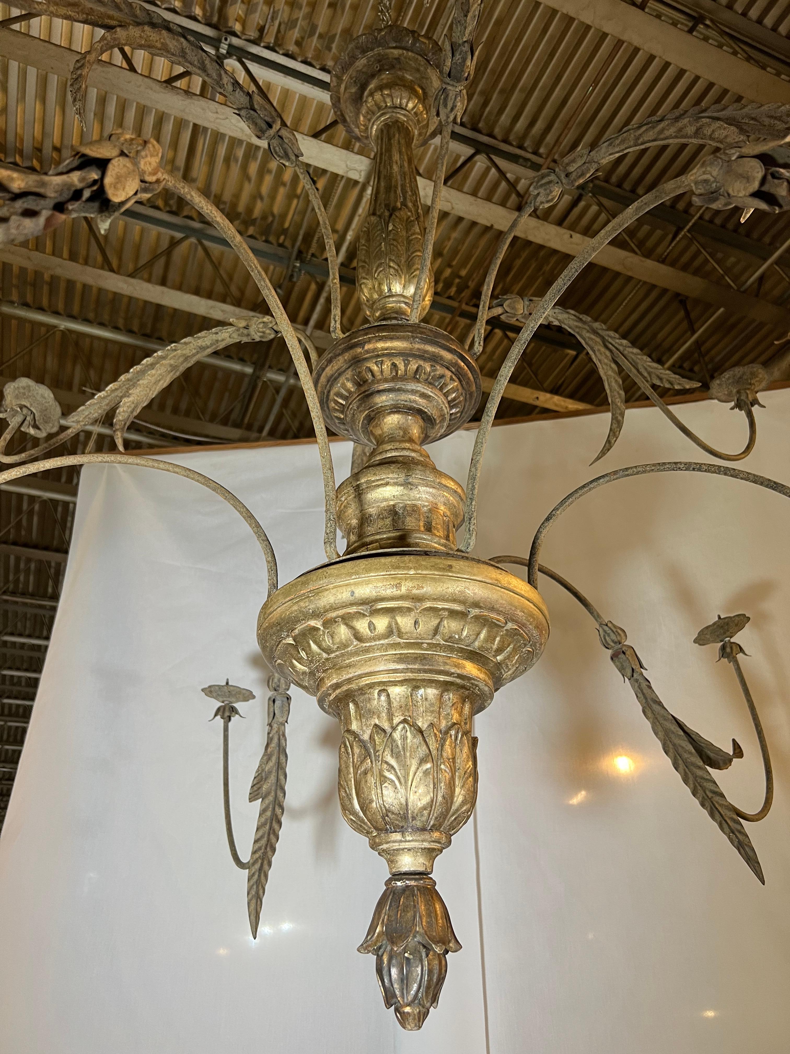 Exceptional Mid-18th Century 2-Tiered Italian Chandelier For Sale 6