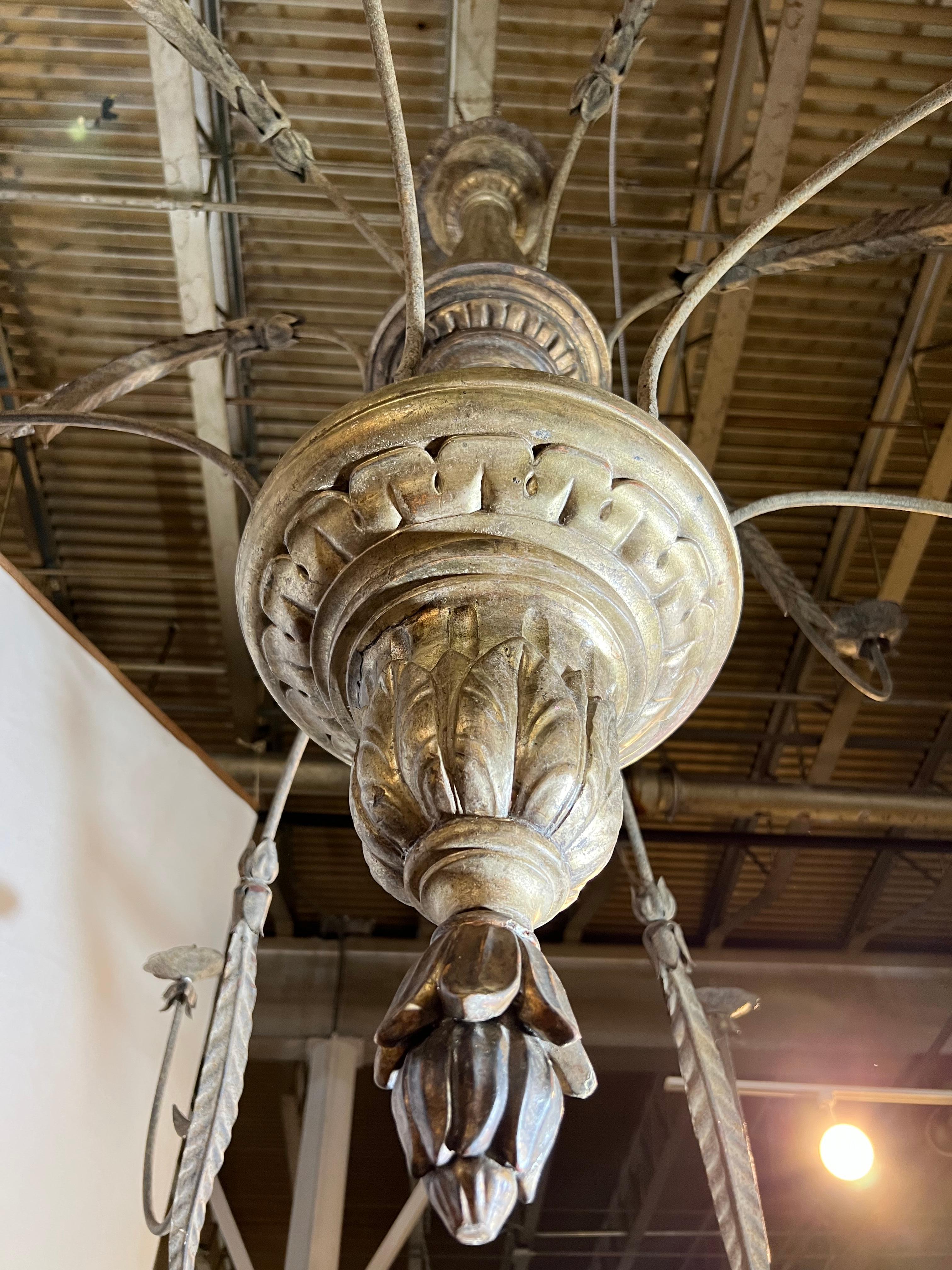 Exceptional Mid-18th Century 2-Tiered Italian Chandelier For Sale 9
