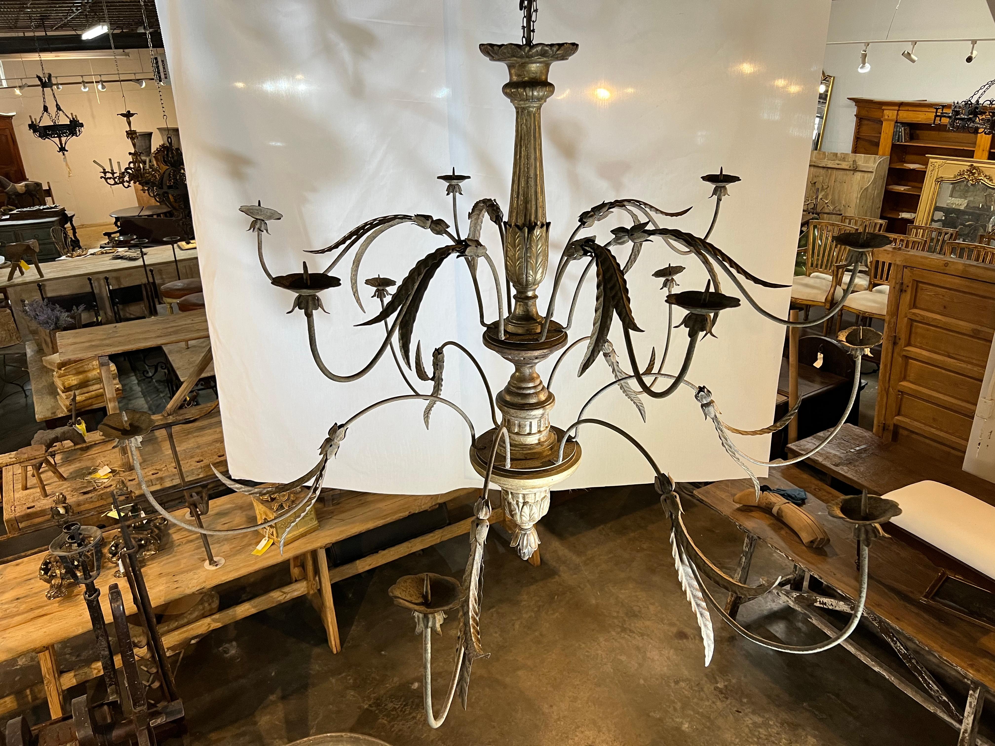 Exceptional Mid-18th Century 2-Tiered Italian Chandelier In Good Condition For Sale In Atlanta, GA