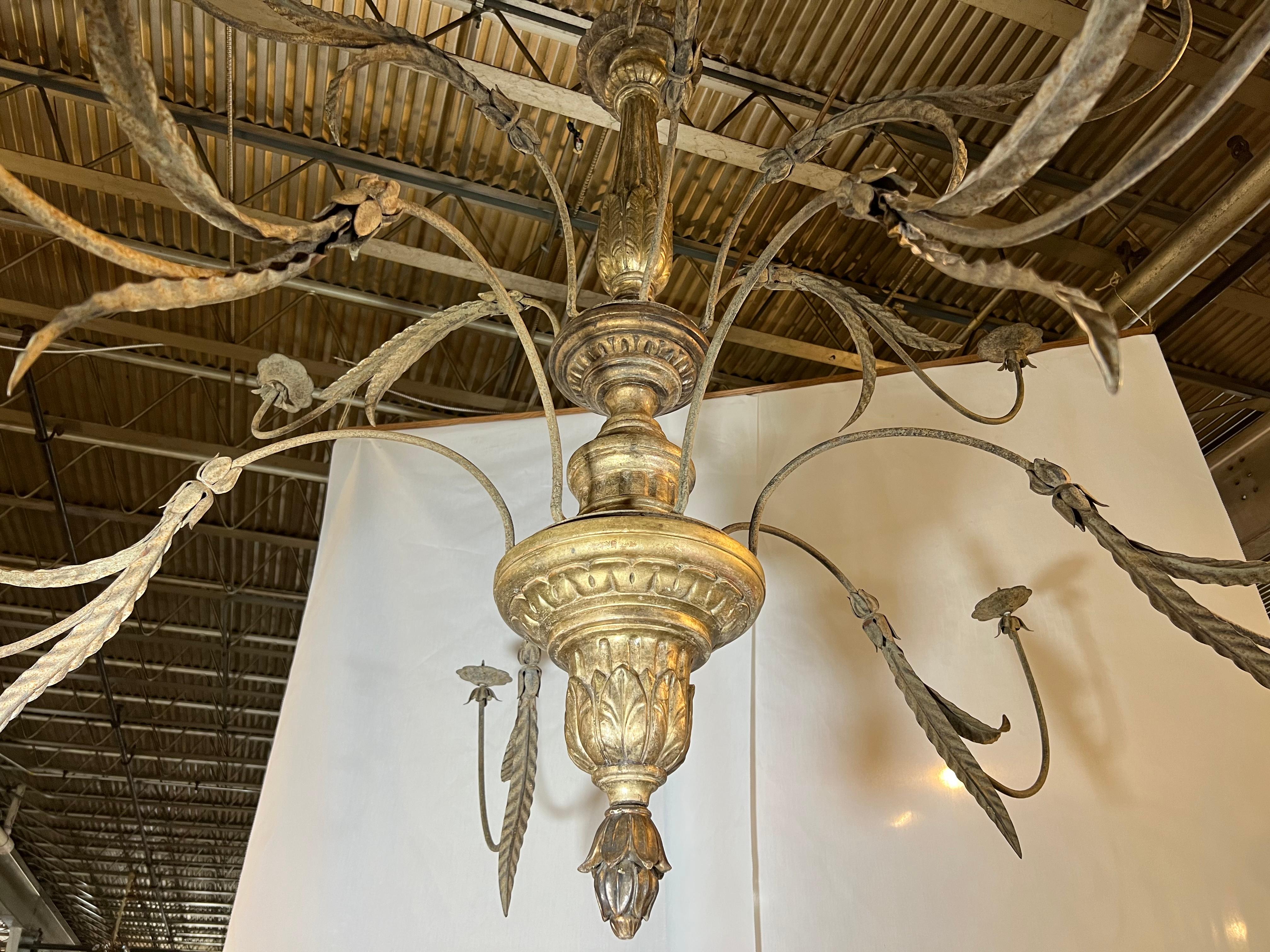 Exceptional Mid-18th Century 2-Tiered Italian Chandelier For Sale 5