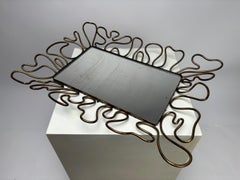 Exceptional Mid-Century Brass Mirror, Gio Ponti Style, Italy