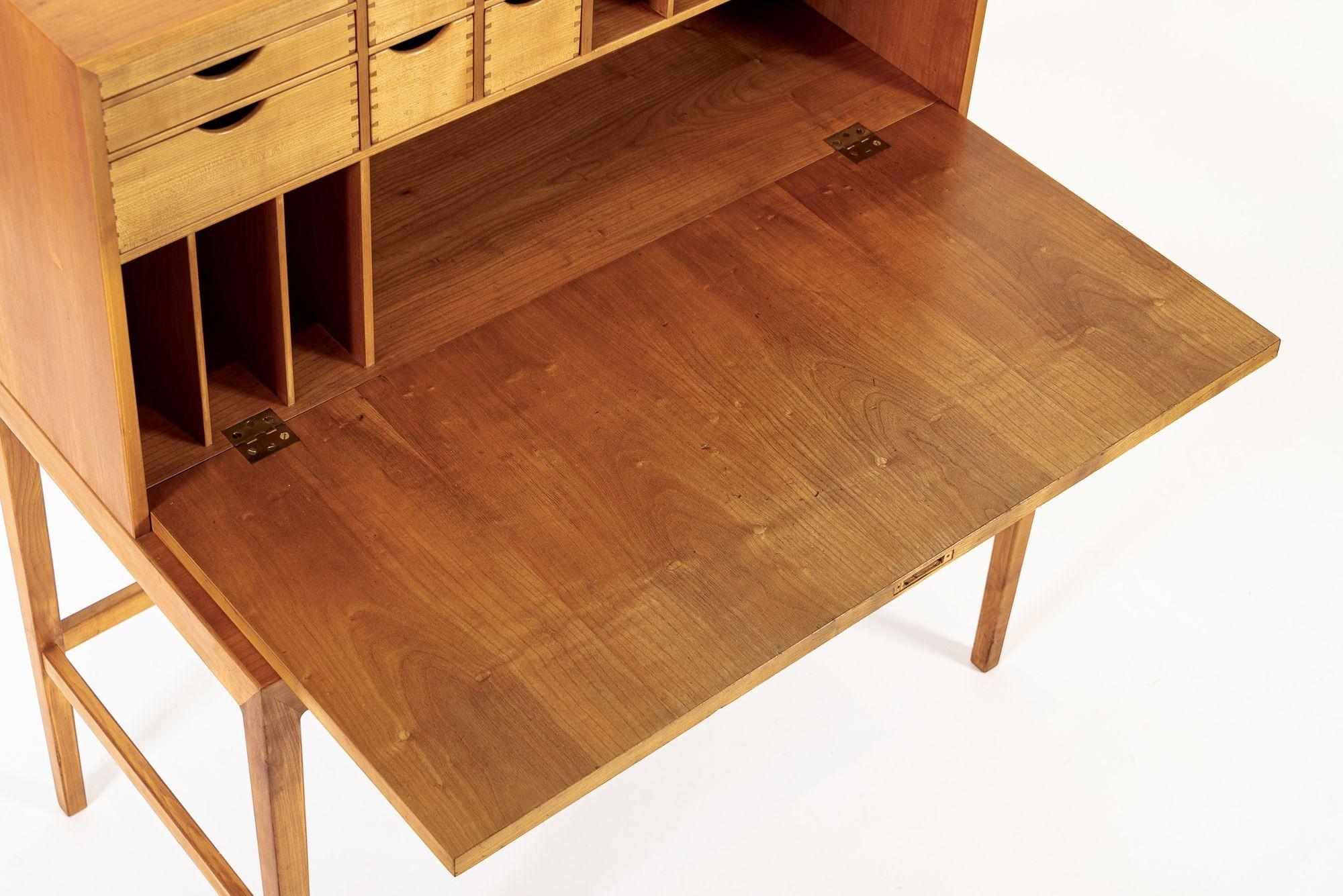 Exceptional Mid Century Danish Drop-Front Secretary Desk & Wall Shelf by Ditzel 4