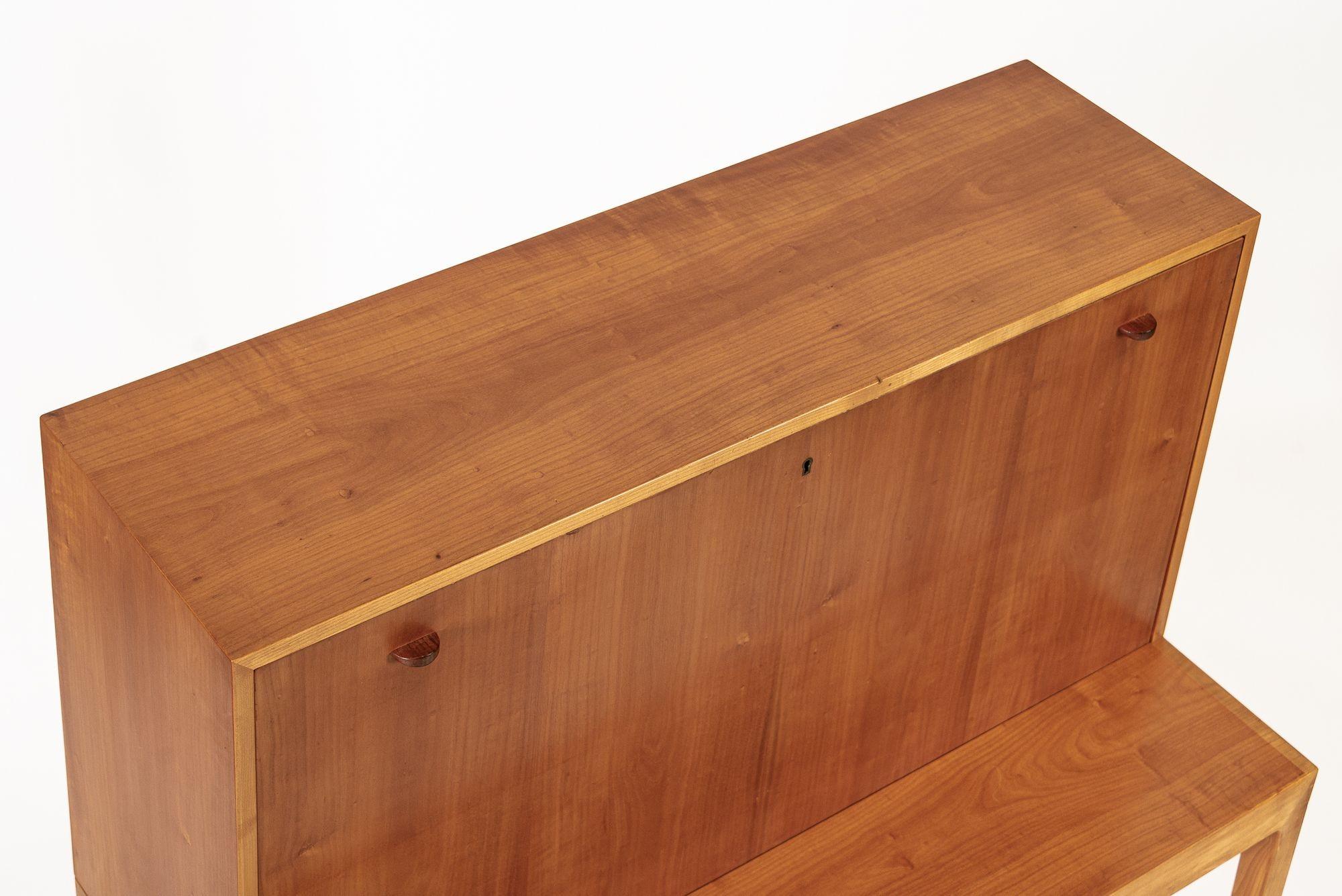 Exceptional Mid Century Danish Drop-Front Secretary Desk & Wall Shelf by Ditzel 8