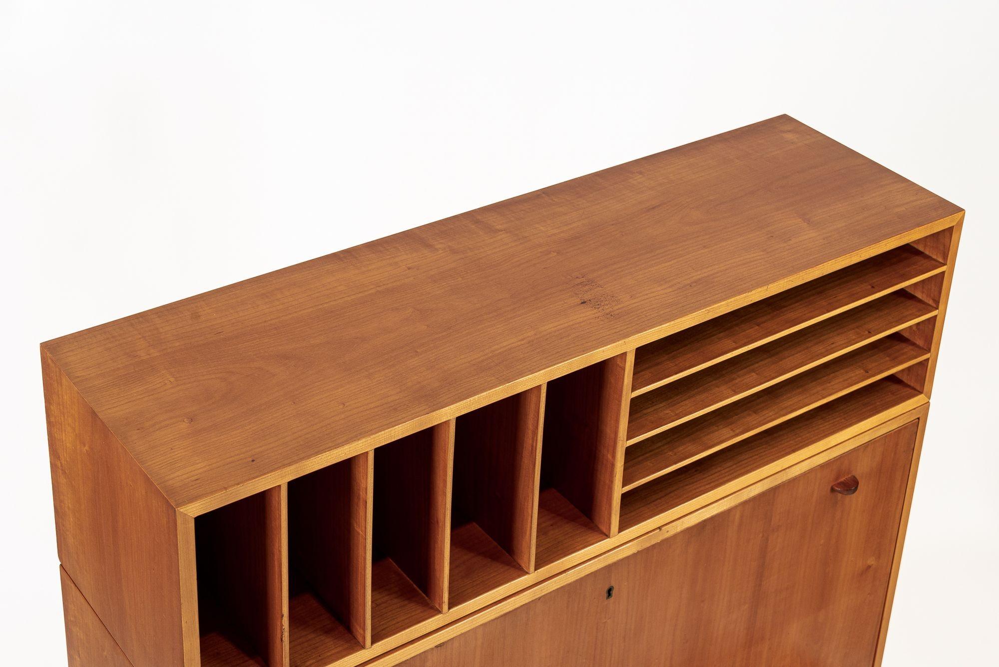 Exceptional Mid Century Danish Drop-Front Secretary Desk & Wall Shelf by Ditzel 3