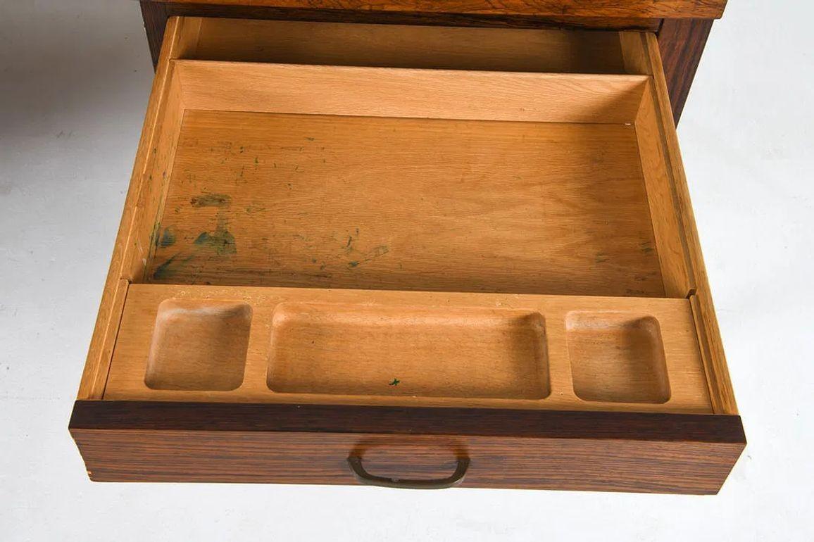 Exceptional Mid Century Danish Large Rosewood Executive Desk For Sale 3