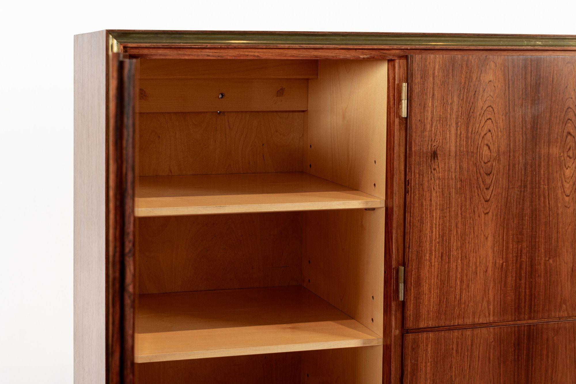 Außergewöhnlicher Mid Century Danish Modern Schwebender Palisander Wandschrank 1950s im Angebot 4