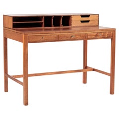 Exceptional Mid Century Danish Teak Writing Desk with Hutch