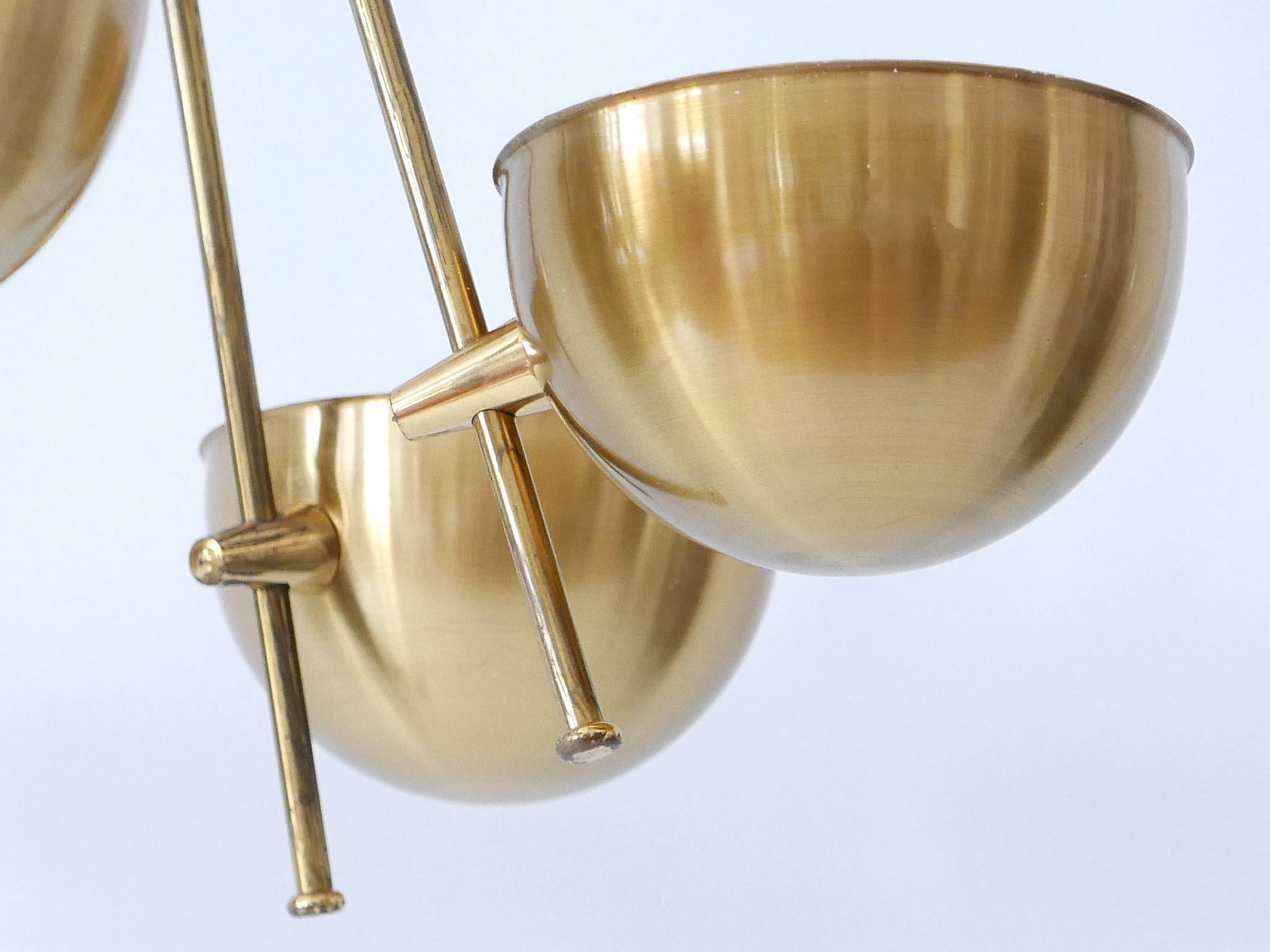 Exceptional Mid-Century Five-Flamed Chandelier or Pendant Lamp Sweden 1950s For Sale 8