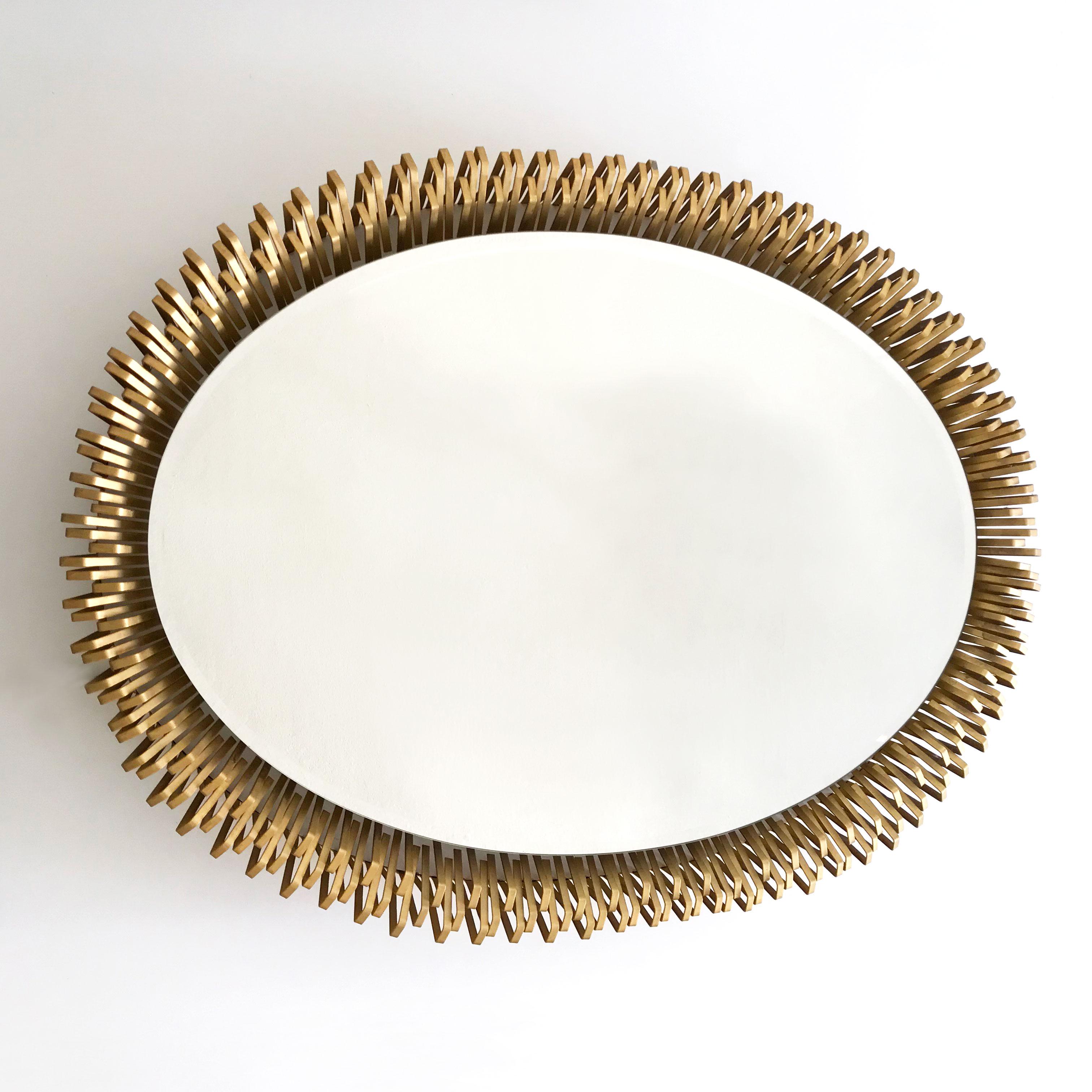Anodized Exceptional Mid-Century Modern Backlit Wall Mirror by Schöninger, 1950s, Germany