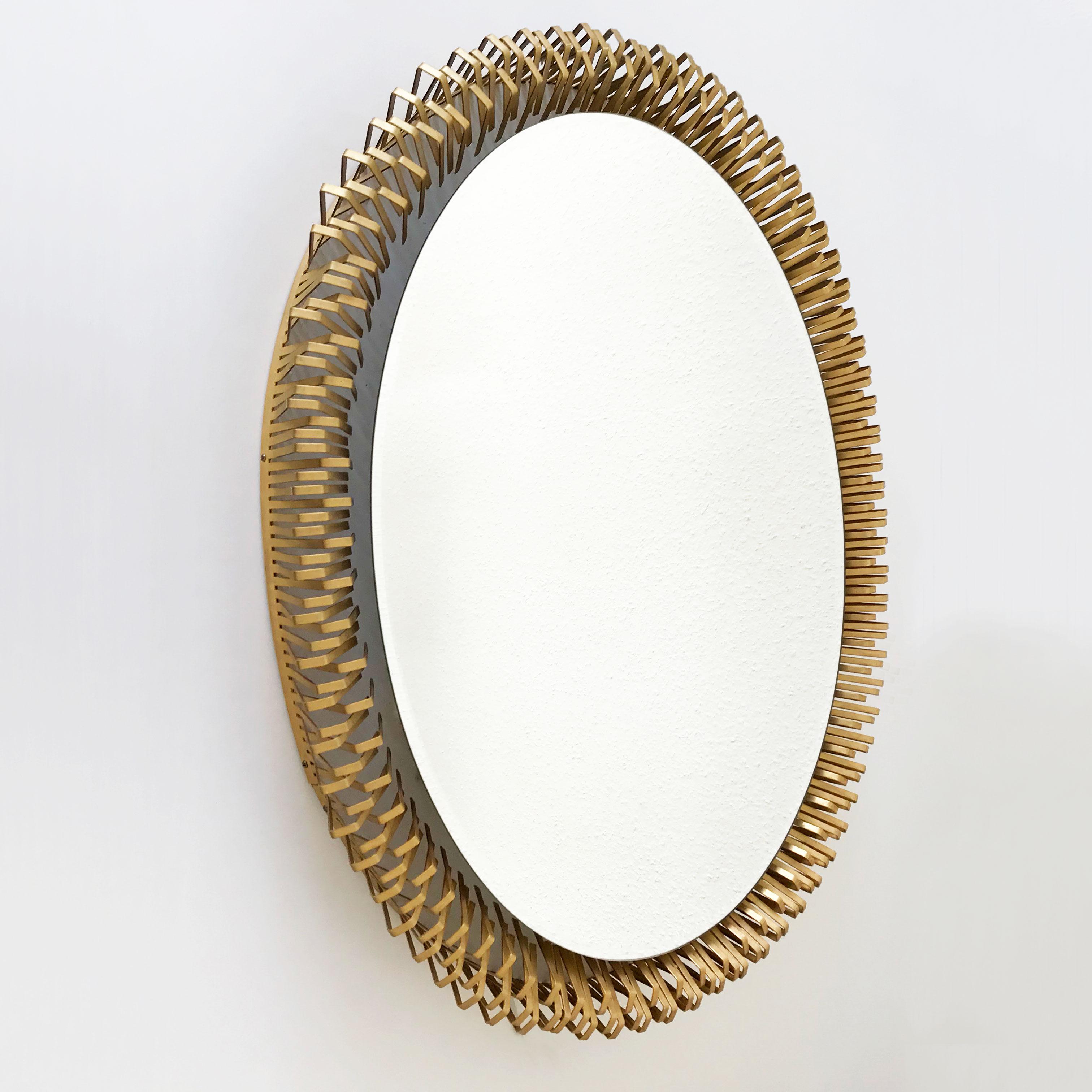 Mid-20th Century Exceptional Mid-Century Modern Backlit Wall Mirror by Schöninger, 1950s, Germany