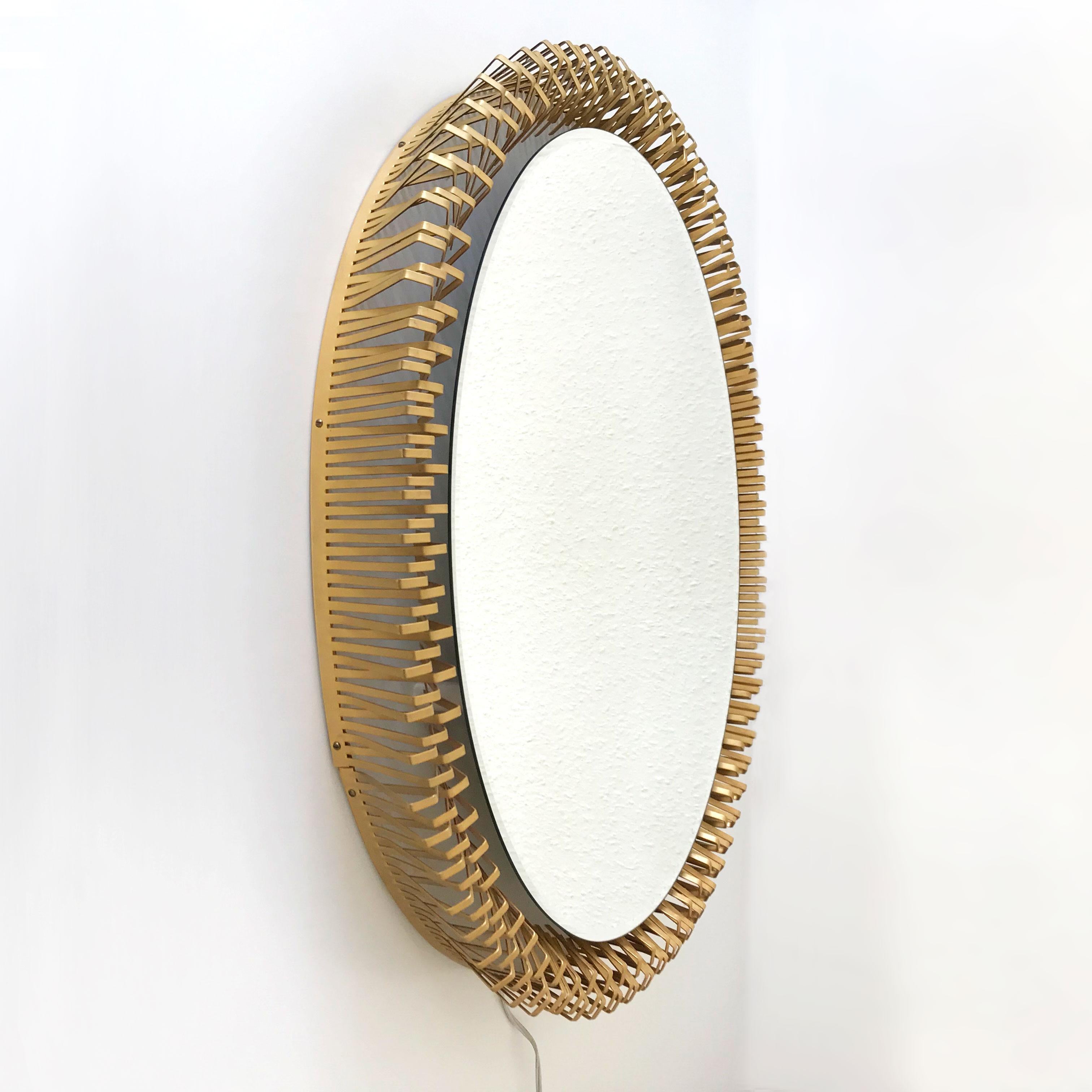 Exceptional Mid-Century Modern Backlit Wall Mirror by Schöninger, 1950s, Germany 2