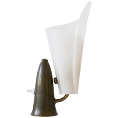 Exceptional Mid-Century Modern Brass and Lucite Table Lamp, 1950s, Germany