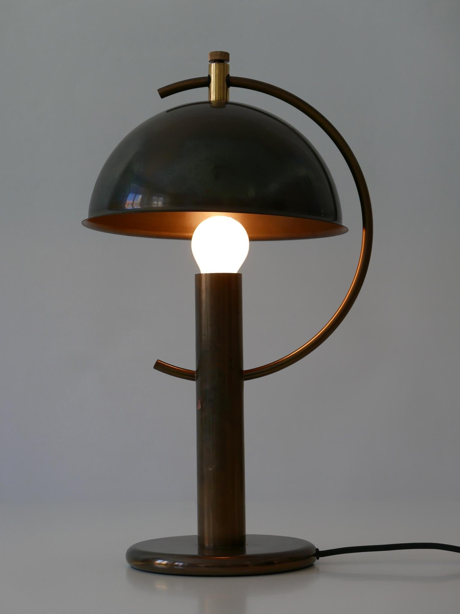 Exceptional Mid-Century Modern Brass Table Lamp by Florian Schulz Germany 1970s 7