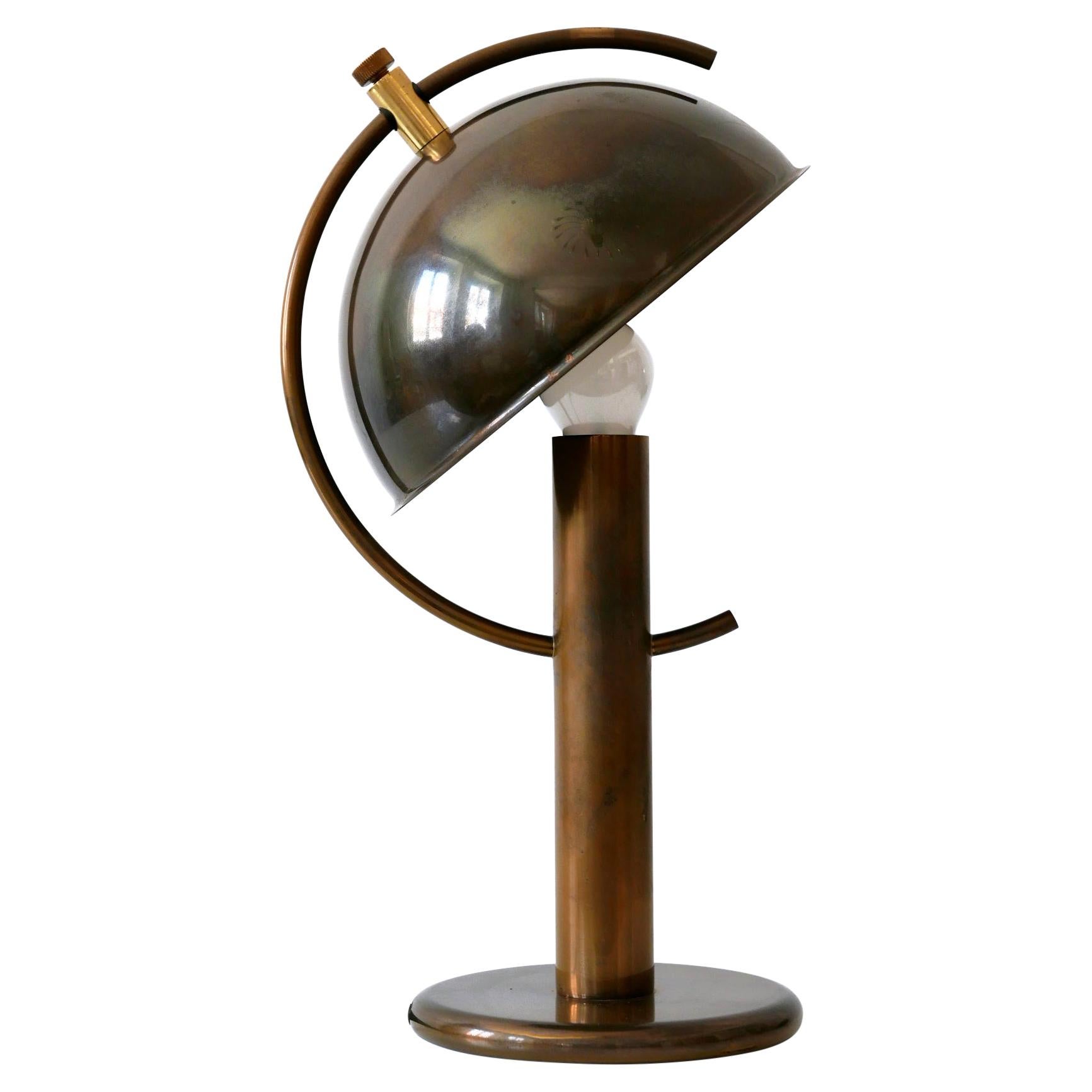 Exceptional Mid-Century Modern Brass Table Lamp by Florian Schulz Germany 1970s
