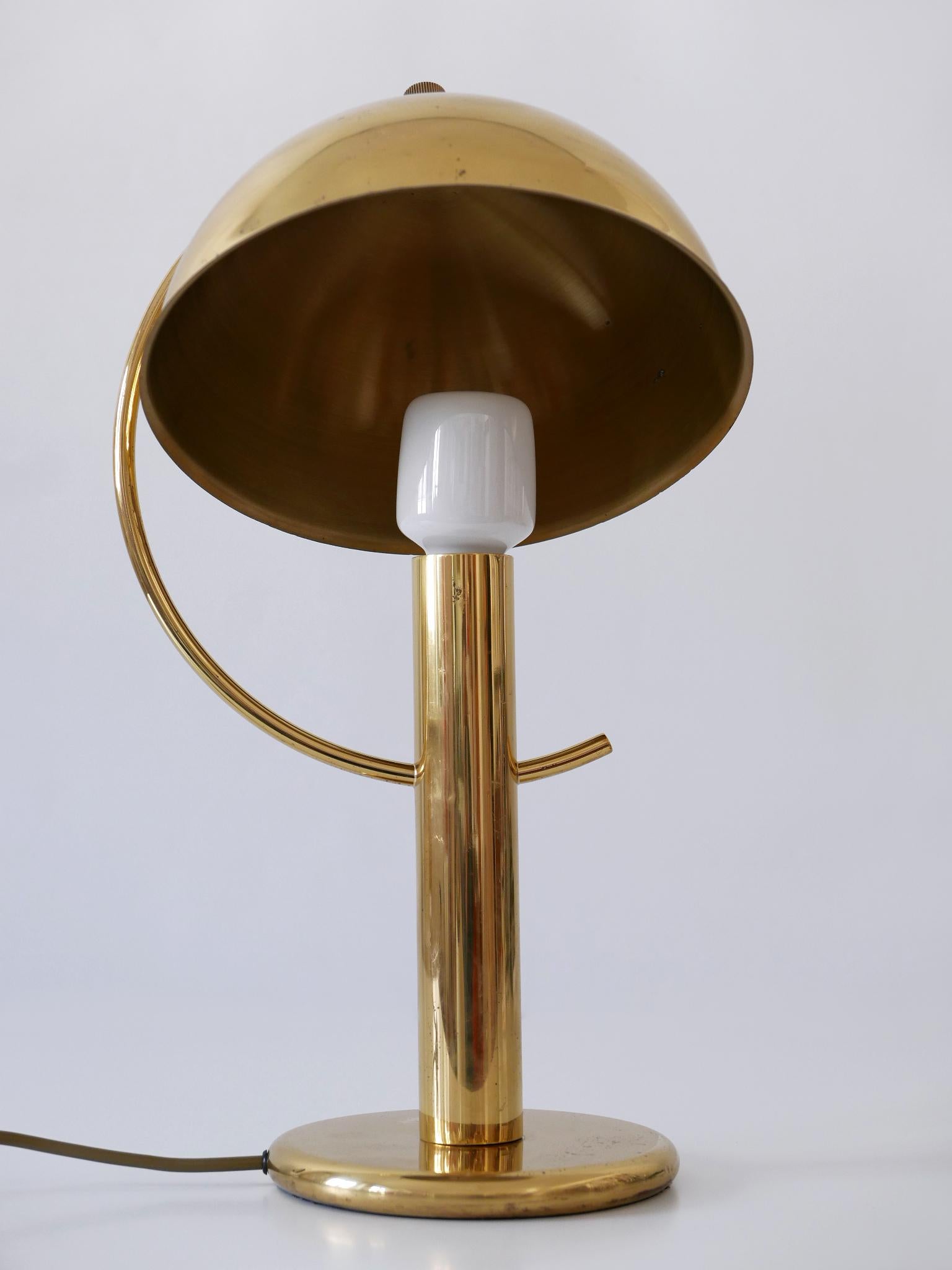 Exceptional Mid-Century Modern Brass Table Lamp by Gebrüder Cosack Germany 1960s For Sale 6