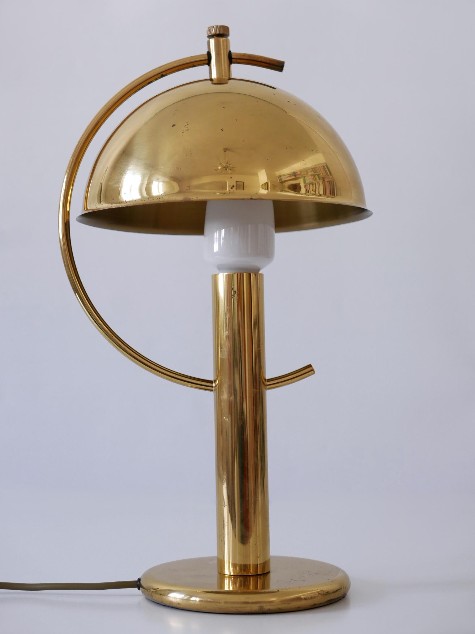 Exceptional Mid-Century Modern Brass Table Lamp by Gebrüder Cosack Germany 1960s For Sale 7