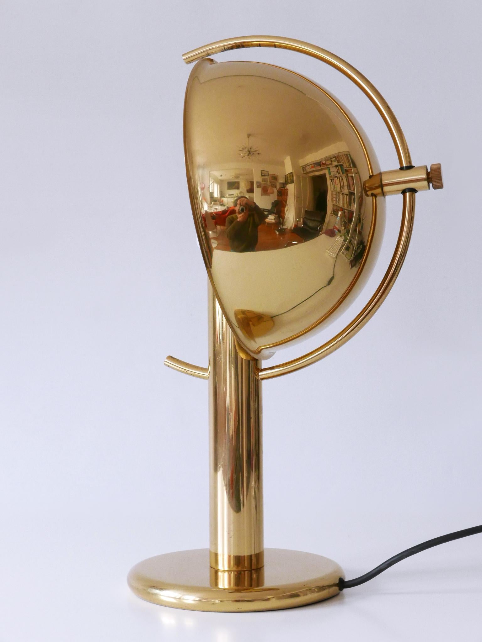 Exceptional Mid-Century Modern Brass Table Lamp by Gebrüder Cosack Germany 1960s For Sale 9