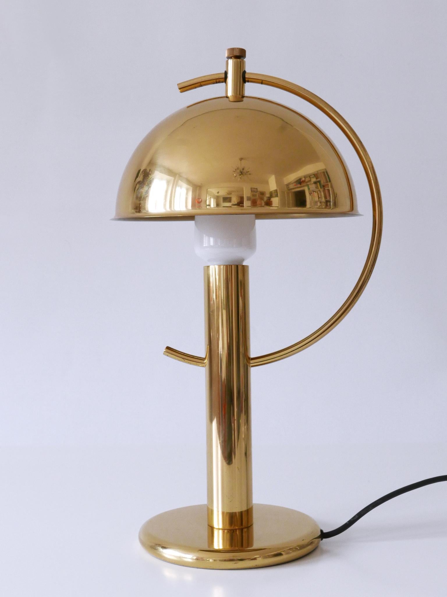Exceptional Mid-Century Modern Brass Table Lamp by Gebrüder Cosack Germany 1960s For Sale 11